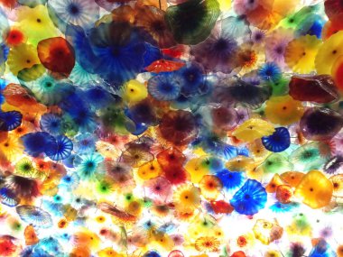 El cam çiçek tavan Bellagio Otel'de üflenir