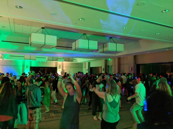 Fiesta de baile de disco silencioso — Foto de Stock