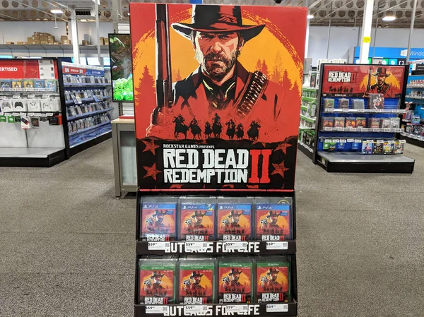 Red Dead Redemption 2 Visualizzazione del videogioco per Xbox One e PS4 in — Foto Stock