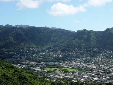 Aerial of Manoa Valley clipart