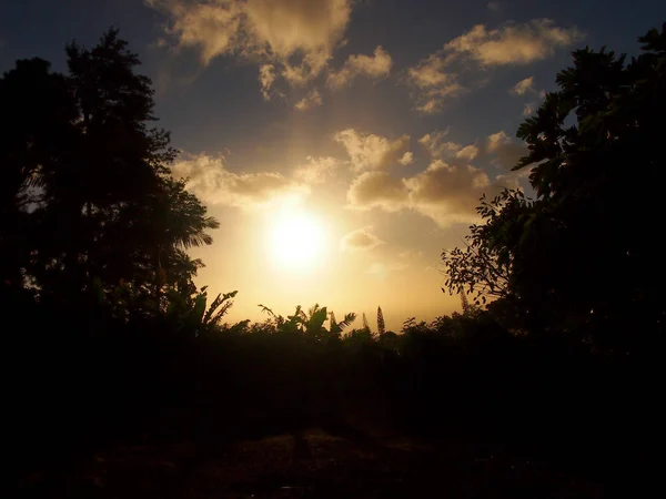 Sunset over the ocean seen from Tantalus mountain — ストック写真