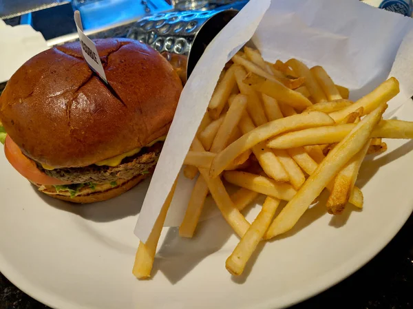 Close up of a Impossible Burger — Stock fotografie