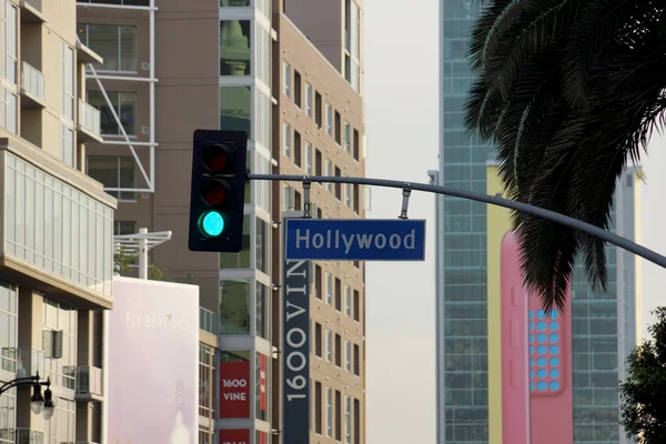 Cartel callejero de Hollywood boulevard — Foto de Stock