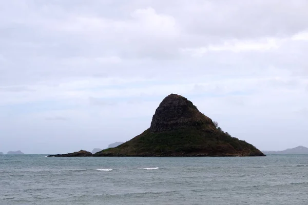 Mokolii Chinaman Hat Oceano Que Acre 206 Foot Tall Basalt — Fotografia de Stock