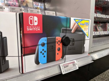 Honolulu -  February 26, 2019:  Nintendo Switch and games like Zelda, Lego, and Kirby on Display at Best Buy. Nintendo Switch is designed to go wherever you do, transforming from home console to portable system in a snap. So you get more time to play