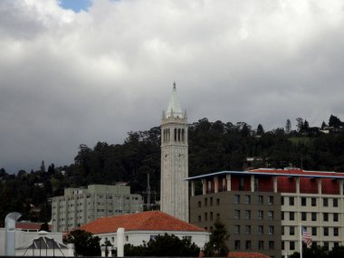 Berkeley - February 20, 2011: Sather Tower and the campus of the University of California at Berkeley, California. clipart