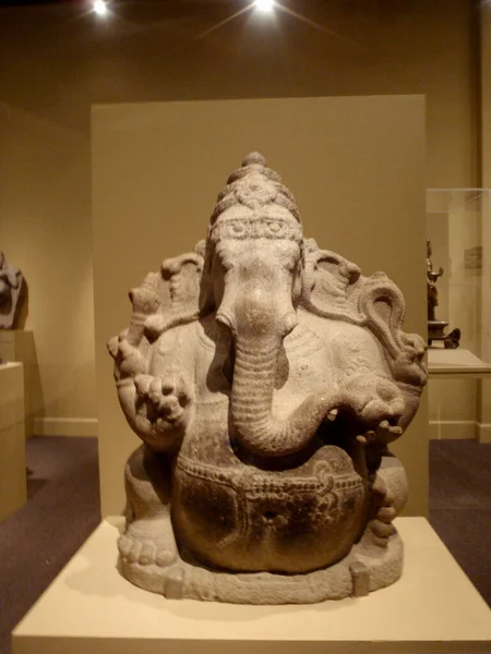 March 2010 Ganesha Lord Obstacles 泰米尔纳德邦 12世纪雕塑 — 图库照片