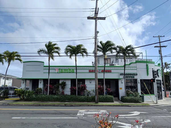 Honolulu Marzo 2019 Jamba Juice Kozo Sushi Starbucks Construyen Kapahulu —  Fotos de Stock