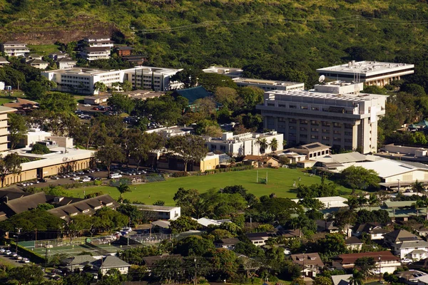 Honolulu Marca 2014 Widok Lotu Ptaka Instytutu Landmark Mid Pacific — Zdjęcie stockowe