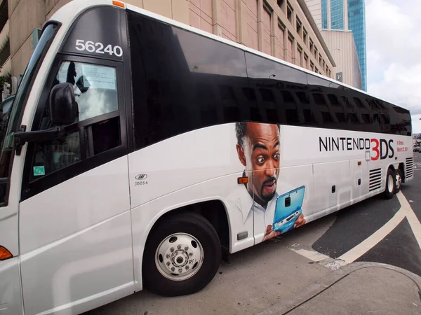 San Francisco Mars 2011 Nintendo 3Ds Sur Côté Bus Nintendo — Photo