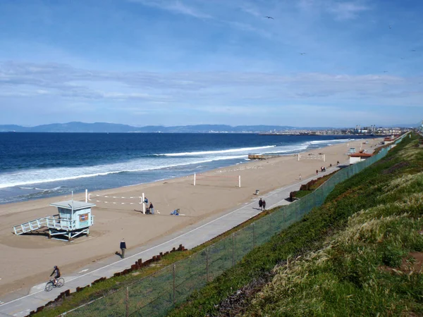 March 2010 Redondo Beach Birds Sky People Exploring — Stock Photo, Image