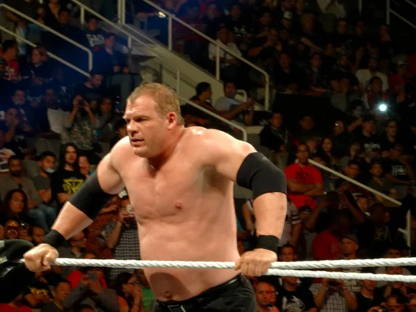 San Jose March Wrestler Kane Holds Ropes Corner Ring Live — Stock Photo, Image