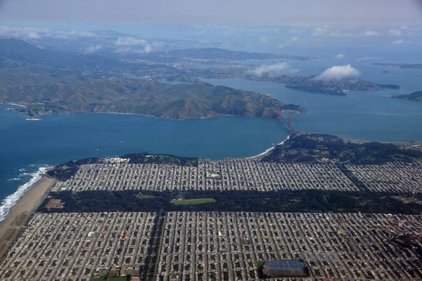 Golden Gate Bridge Ocean Beach Sunset District San Francisco Marin — 스톡 사진