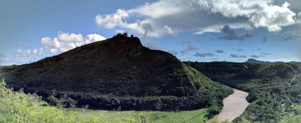 Panoramique Rivière Wailua Kauai Hawaï — Photo