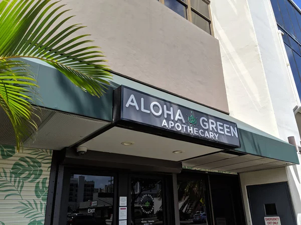 Honolulu Aprile 2019 Aloha Green Apothecary Store Che Dispensario Cannabis — Foto Stock