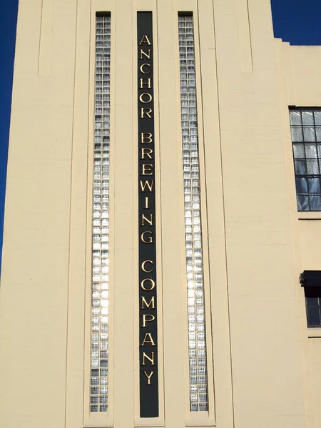 San Francisco Abril 2010 Old Anchor Steam Company Logo Wall —  Fotos de Stock