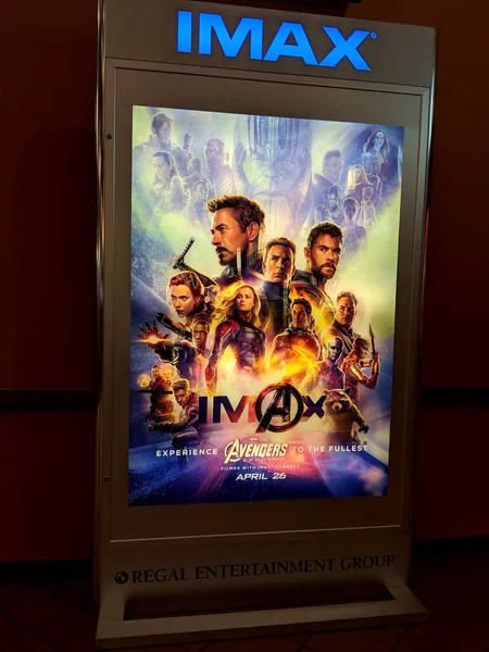 Honolulu Abril 2019 Avengers Endgame Imax Movie Poster Regal Movie — Foto de Stock