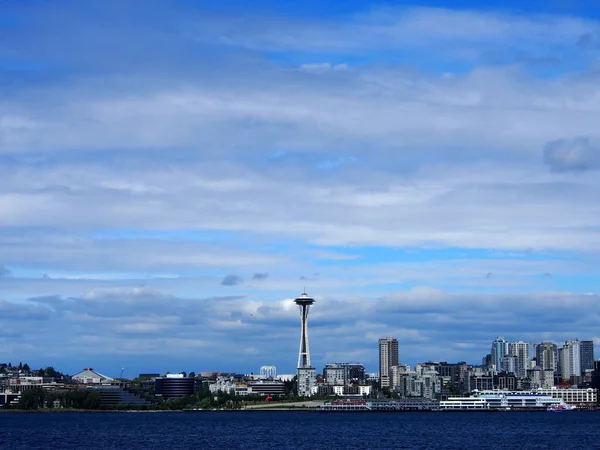 Maio 2019 Seattle Vista Aquática Dos Edifícios Centro Seattle Space — Fotografia de Stock