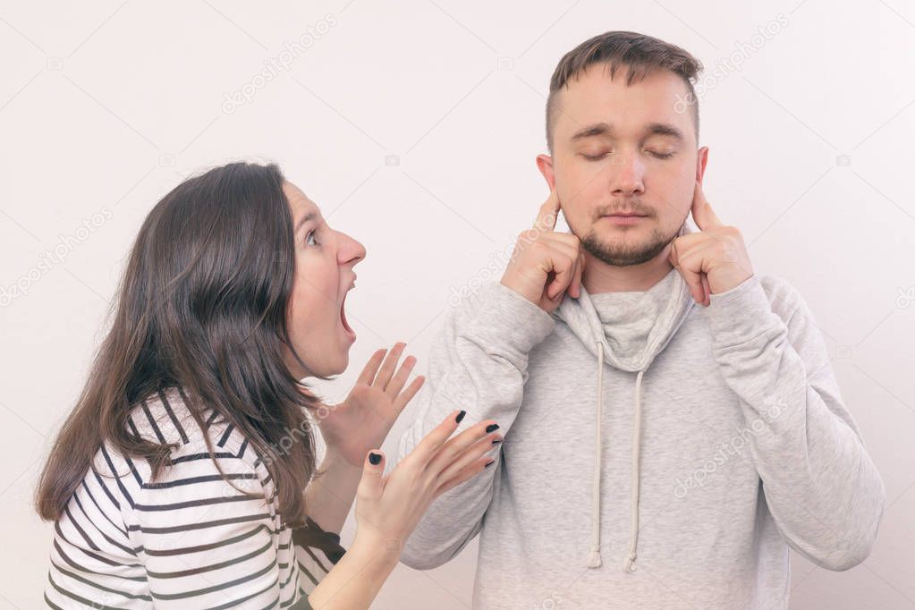 Woman yelling at her boyfriend 