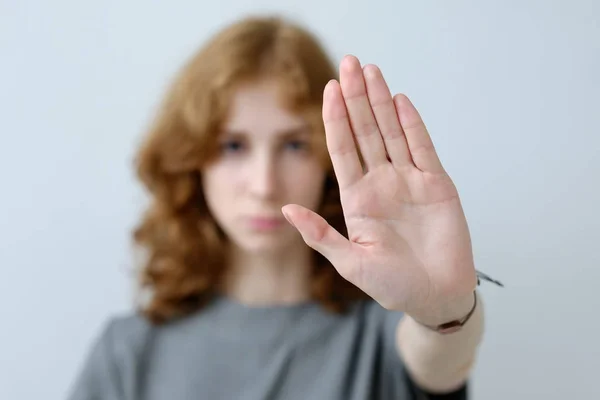 Teken met de hand te verbieden. — Stockfoto