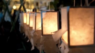 Parlak kağıt fenerler Festivali Tayland şenlikte bir dizi.