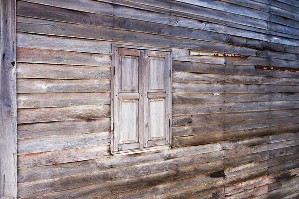 Rural wood wall and window. — Stock Photo, Image