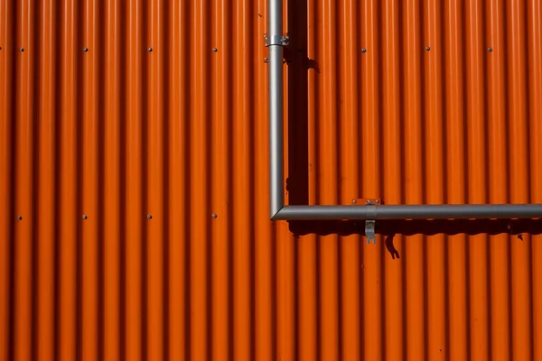 Nouveau récipient ou clôture en acier de texture orange — Photo