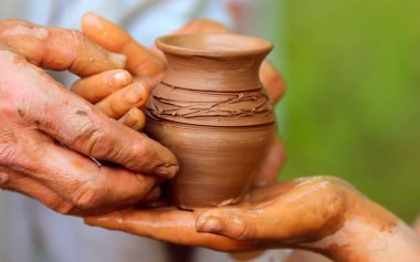 Kil heykel Closeup pot