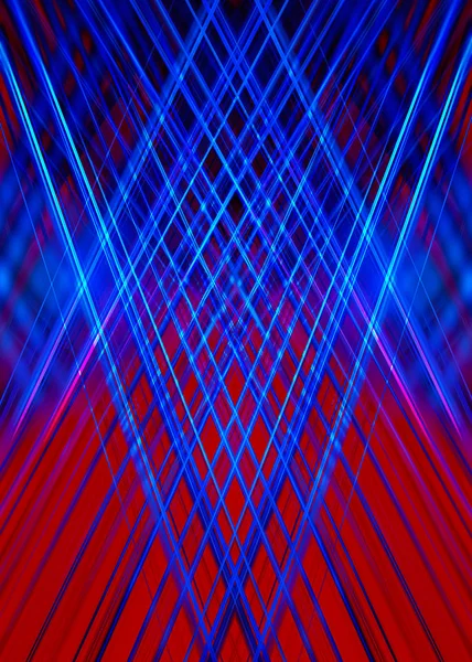 Vermelho e azul luz vigas fundo — Fotografia de Stock