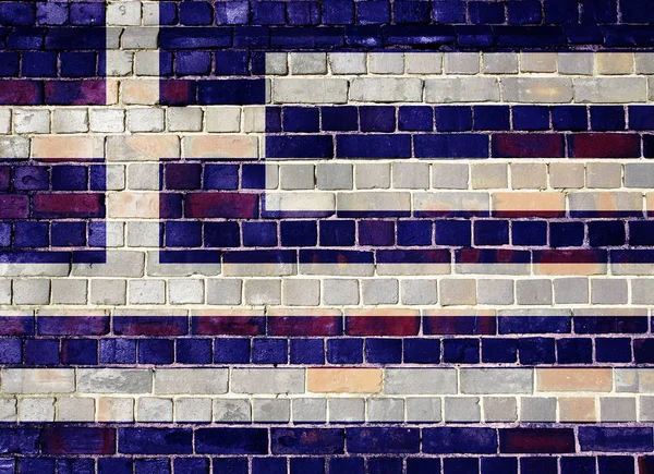 Greece flag on a brick wall — Stock Photo, Image