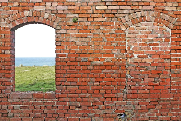 Staré zdi se systémem windows — Stock fotografie