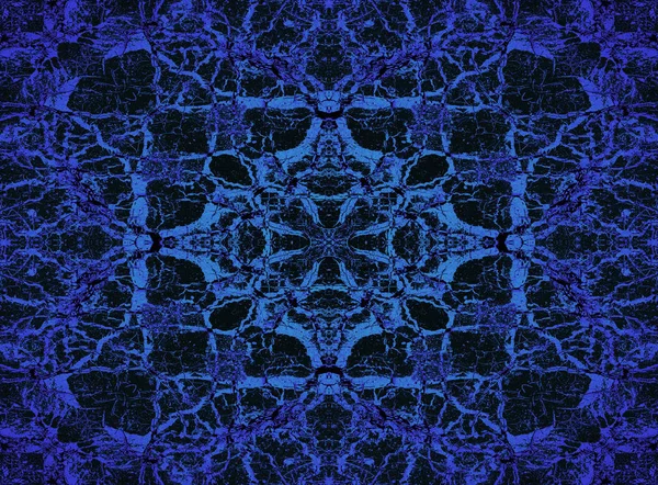 Blå kalejdoskop mönster — Stockfoto