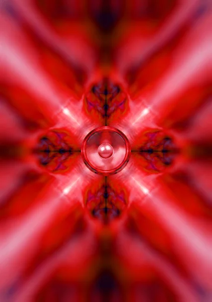 Red kaleidoscope music speaker — Stock Photo, Image