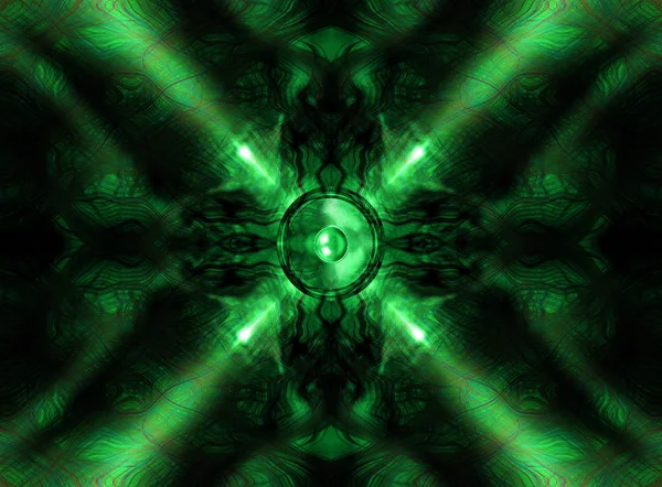 Πράσινο καλειδοσκόπιο μουσική ηχείων — Φωτογραφία Αρχείου