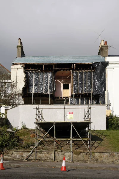 Storm beschadigd huis — Stockfoto