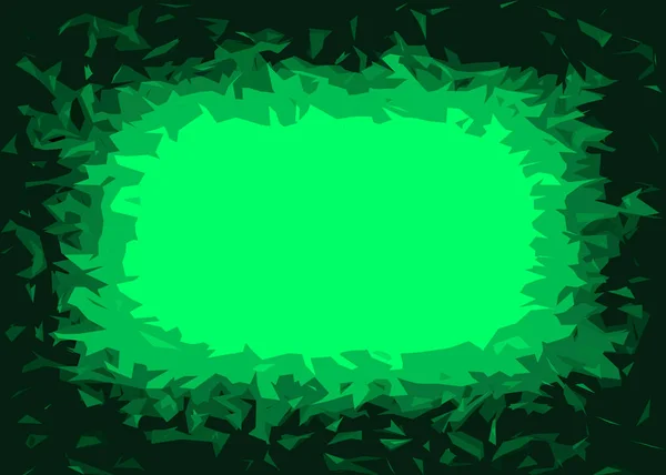 绿色和黑色锯齿状框架 — 图库照片