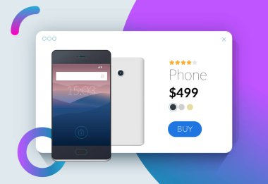 Şık, modern e-ticaret sitesinde alışveriş yeni smartphone
