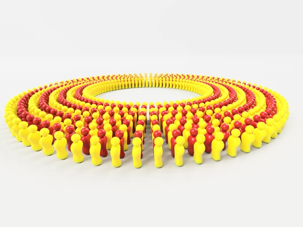 Catalonia 3D illüstrasyon çember bayrağı 