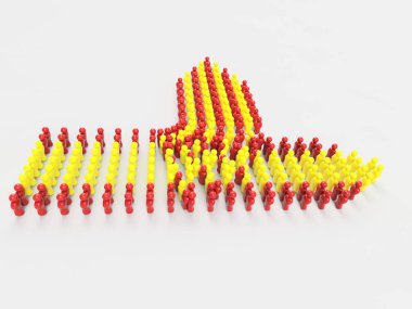 Catalonia bağımsızlık İspanya, 3d çizim 