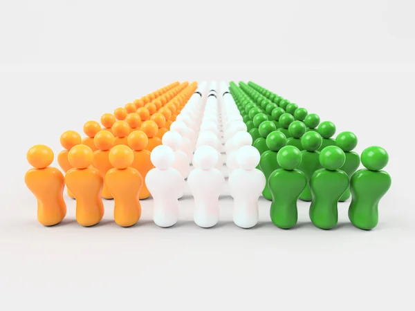 Hindistan 3D çizim bayrağı 