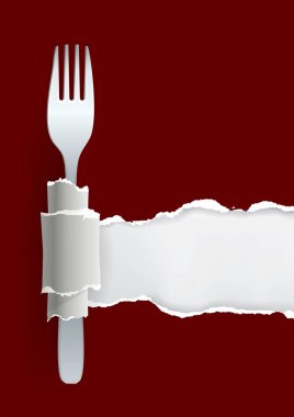 Kağıt arka plan sökük menü Restoran.