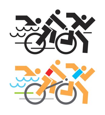 Triatlon yarış simgeler.