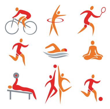 Spor fitness simgeler.
