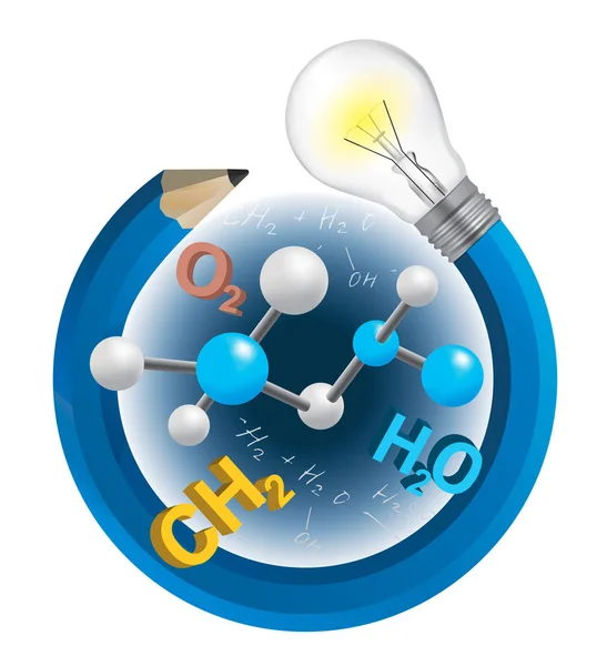 Concept drôle de chimie créative . — Image vectorielle