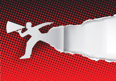 Noktalı resim deseni ile kağıt promosyon adam sökük.