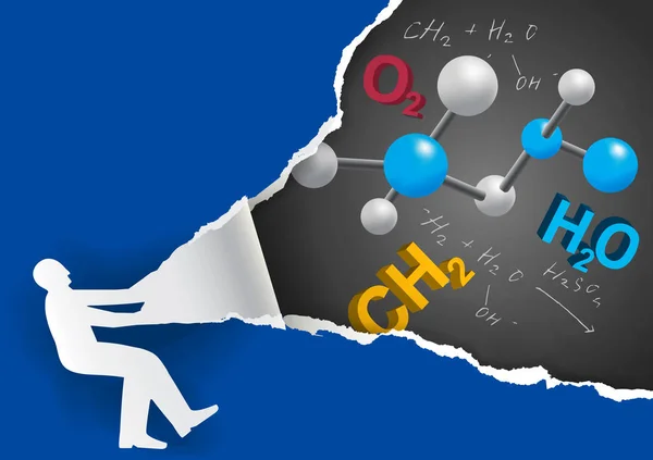 Ontdek de wereld van de chemie. — Stockvector