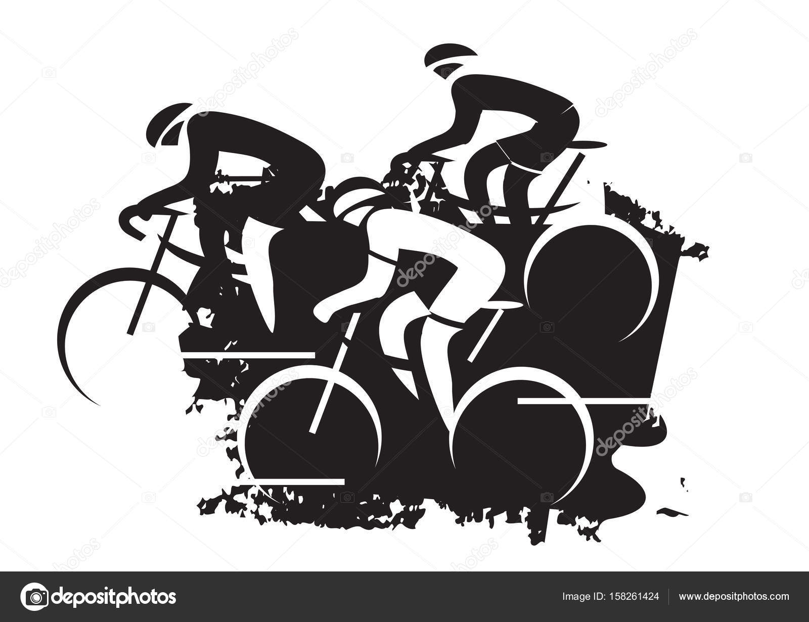corrida de ciclismo de estrada vetor de stock chachar 158261424
