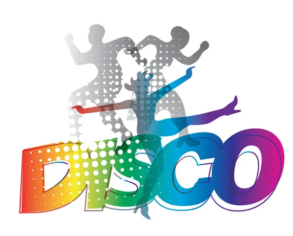 Disco tánc sziluettek. — Stock Vector