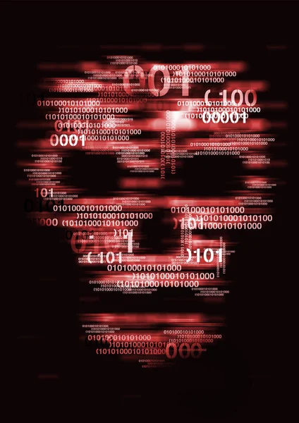 Computer virus skull danger concept. — Stock Photo, Image