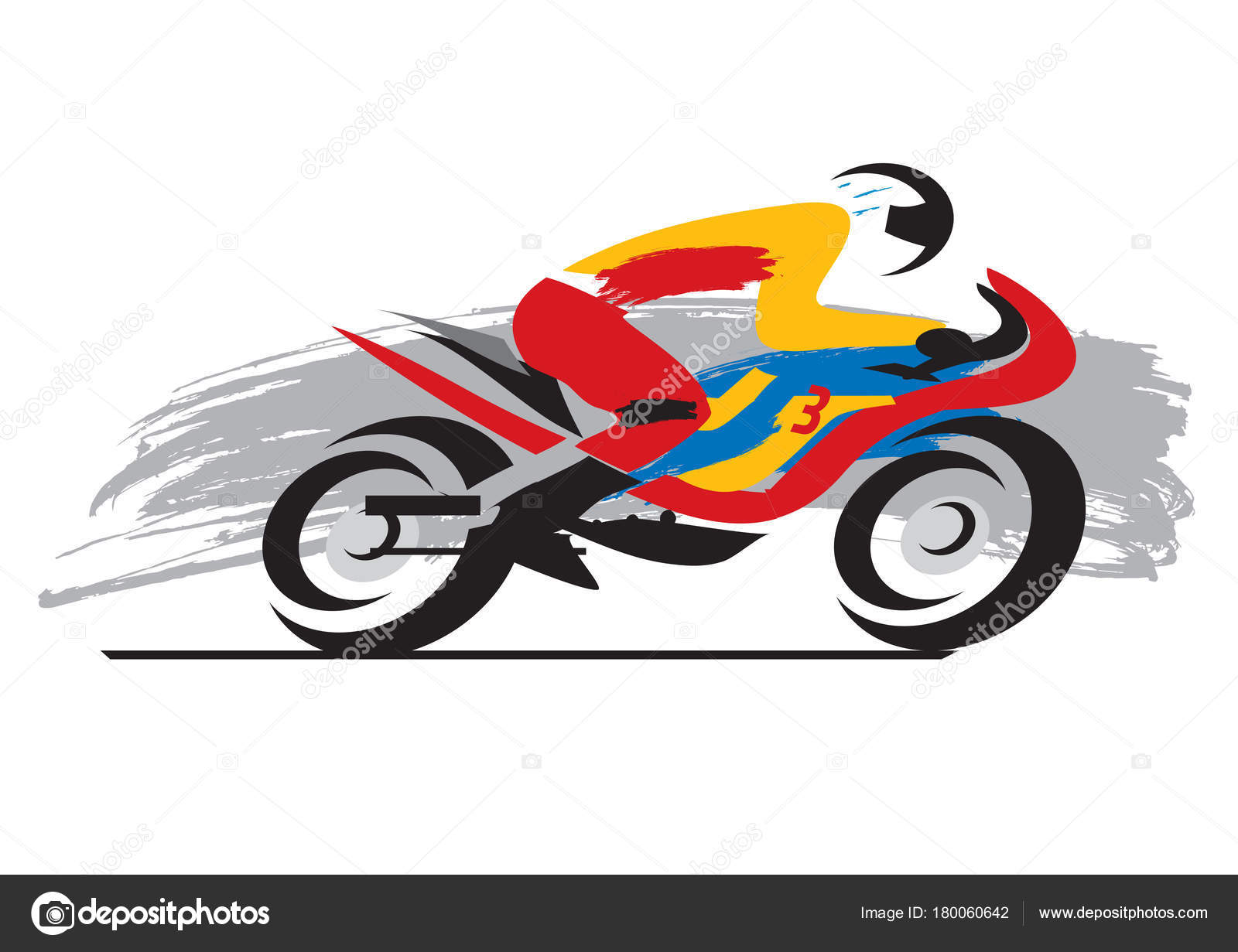 Motorbiker estilizado ilustração stock. Ilustração de motocicleta